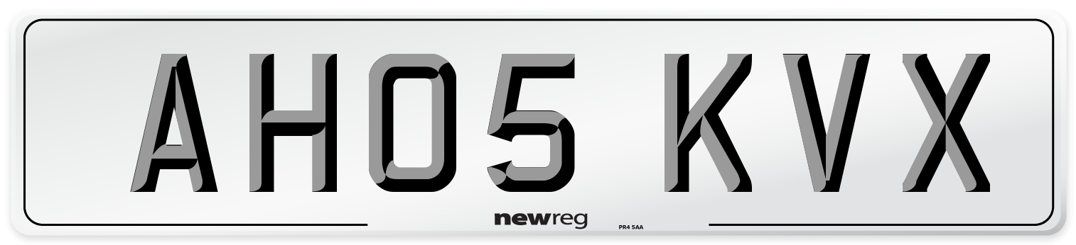 AH05 KVX Number Plate from New Reg